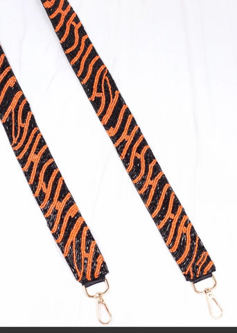 Beaded Tiger Stripe Purse Strap