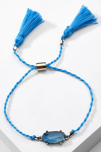 Tassel Turquoise Blue Cord Friendship Bracelet