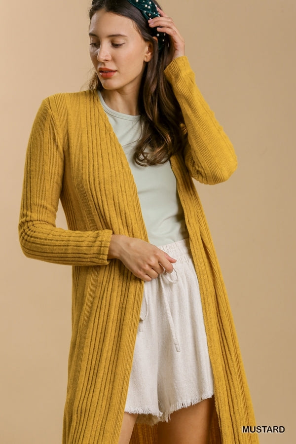 OPEN FRONT LONG CARDIGAN